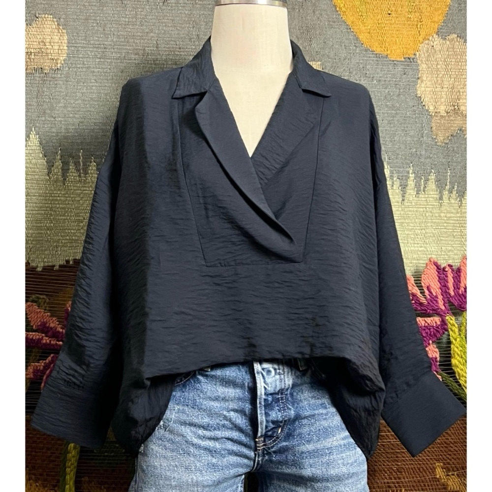 Anthropologie Dylan Long Sleeve Placket Top MP